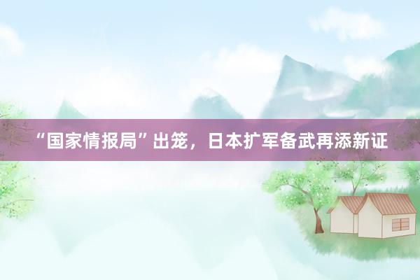 “国家情报局”出笼，日本扩军备武再添新证
