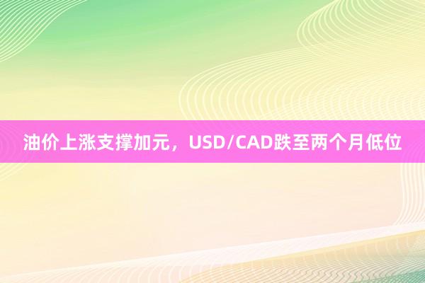 油价上涨支撑加元，USD/CAD跌至两个月低位