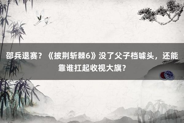 邵兵退赛？《披荆斩棘6》没了父子档噱头，还能靠谁扛起收视大旗？