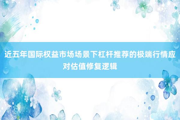 近五年国际权益市场场景下杠杆推荐的极端行情应对估值修复逻辑