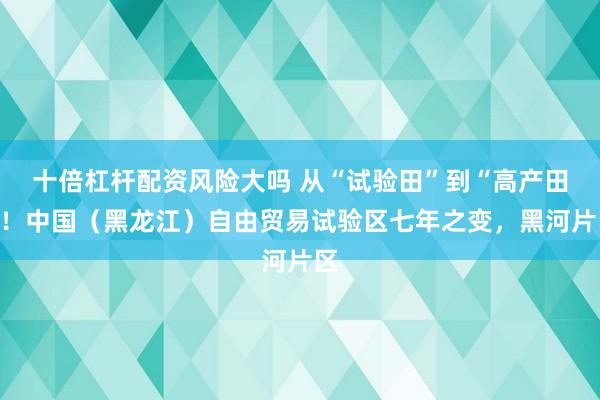 十倍杠杆配资风险大吗 从“试验田”到“高产田”！中国（黑龙江）自由贸易试验区七年之变，黑河片区