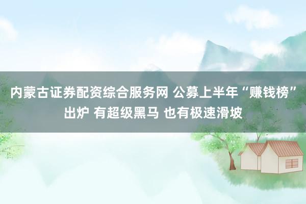 内蒙古证券配资综合服务网 公募上半年“赚钱榜”出炉 有超级黑马 也有极速滑坡