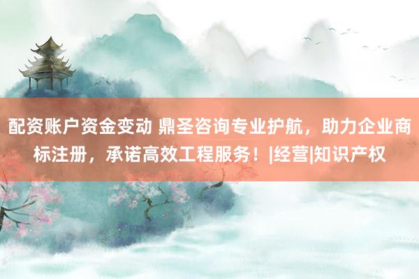 配资账户资金变动 鼎圣咨询专业护航，助力企业商标注册，承诺高效工程服务！|经营|知识产权