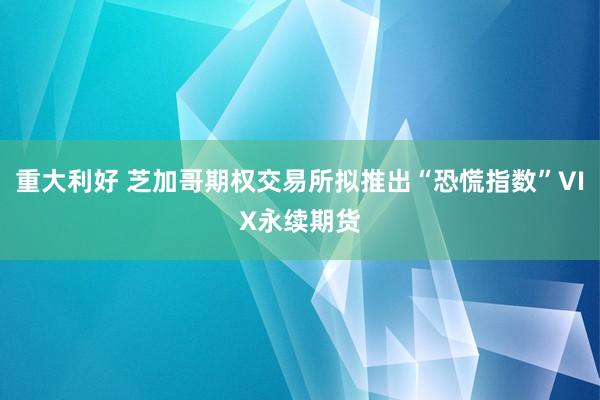 重大利好 芝加哥期权交易所拟推出“恐慌指数”VIX永续期货